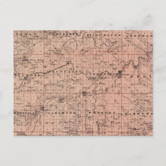 Kaart van het district Fillmore, Minnesota (Voorkant)