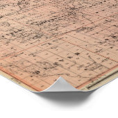 Kaart van het district Fillmore, Minnesota Poster (Hoek)