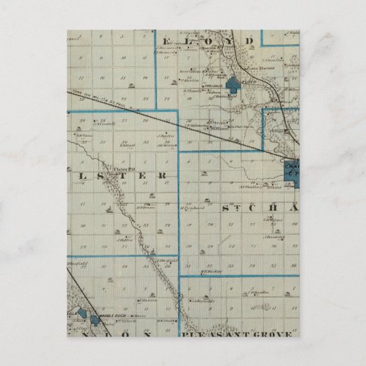 Kaart van het district Floyd, staat Iowa (Voorkant)