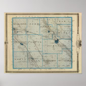 Kaart van het district Floyd, staat Iowa Poster (Voorkant)