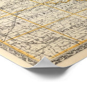 Kaart van het district Fulton en Lewistown Poster (Hoek)