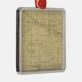 Kaart van het district Hendricks Metalen Ornament (Rechts)