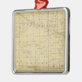 Kaart van het district Hendricks Metalen Ornament (Links)
