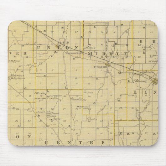 Kaart van het district Hendricks Muismat (Voorkant)