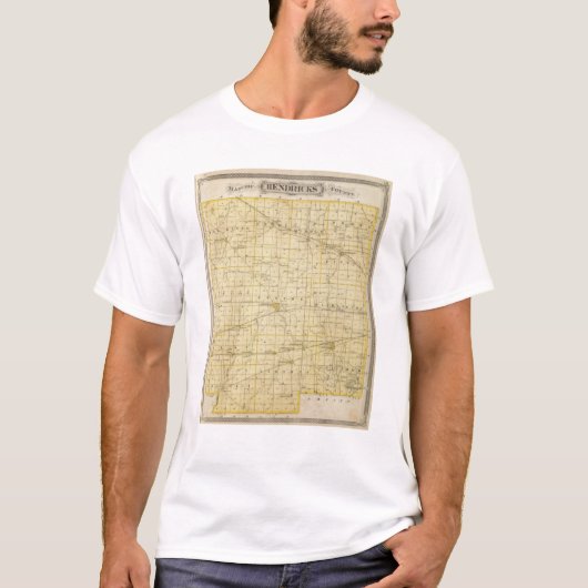 Kaart van het district Hendricks T-shirt (Voorkant)