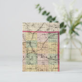 Kaart van het district Hillsdale, Michigan (Staand voorkant)