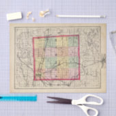 Kaart van het district Ingham, Michigan Tissuepapier (Craft)