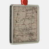 Kaart van het district Iroquois Metalen Ornament (Rechts)