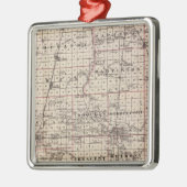 Kaart van het district Iroquois Metalen Ornament (Links)