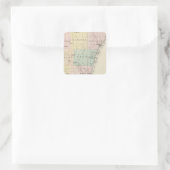 Kaart van het district Kewaunee Vierkante Sticker (Tas)