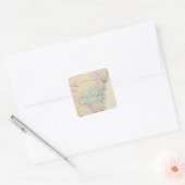 Kaart van het district Kewaunee Vierkante Sticker (Envelop)