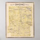 Kaart van het district Kosciusko Poster (Voorkant)