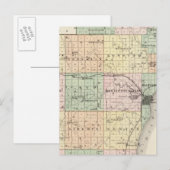 Kaart van het district Manitowoc, staat Wisconsin (Voorkant / Achterkant)