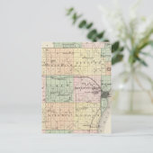 Kaart van het district Manitowoc, staat Wisconsin (Staand voorkant)