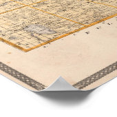 Kaart van het district Marshall Poster (Hoek)