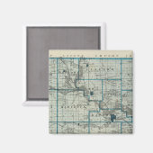 Kaart van het district Marshall, staat Iowa Magneet (Voorkant / Achterkant)