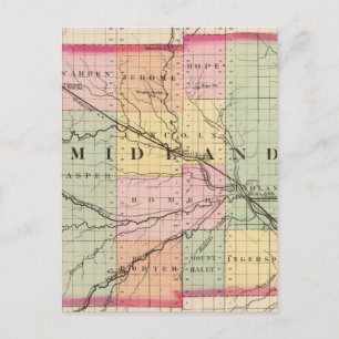 Kaart van het district Midland, Michigan