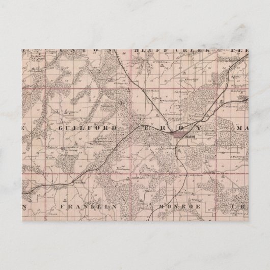 Kaart van het district Monroe, staat Iowa (Voorkant)