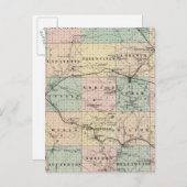 Kaart van het district Monroe, staat Wisconsin (Voorkant / Achterkant)