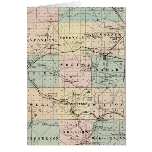 Kaart van het district Monroe, staat Wisconsin (Voorkant)