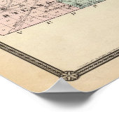 Kaart van het district Monroe, staat Wisconsin Poster (Hoek)