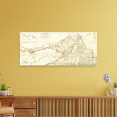 Kaart van het district Montreal, Neder-Canada Canvas Afdruk (Insitu (Woonkamer))