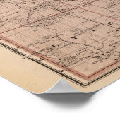 Kaart van het district Mower, Minnesota Poster (Hoek)