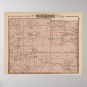 Kaart van het district Mower, Minnesota Poster (Voorkant)