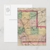 Kaart van het district Muskegon, Michigan (Voorkant / Achterkant)