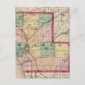 Kaart van het district Muskegon, Michigan (Voorkant)