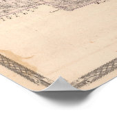 Kaart van het district Noble Poster (Hoek)