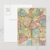 Kaart van het district Norfolk, Massachusetts (Voorkant / Achterkant)