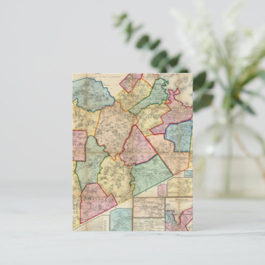 Kaart van het district Norfolk, Massachusetts (Staand voorkant)