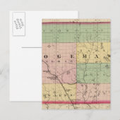 Kaart van het district Ogemaw, Michigan (Voorkant / Achterkant)