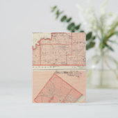 Kaart van het district Ohio met de stad Rising Sun (Staand voorkant)