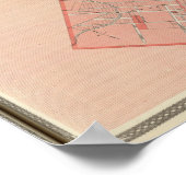 Kaart van het district Ohio met de stad Rising Sun Poster (Hoek)
