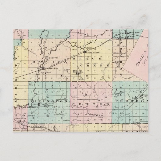Kaart van het district Outagamie, staat Wisconsin (Voorkant)