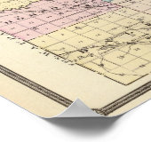 Kaart van het district Outagamie, staat Wisconsin Poster (Hoek)