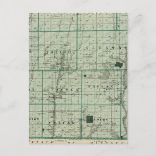 Kaart van het district Page, staat Iowa