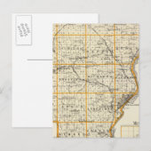 Kaart van het district Peoria en van Minonk (Voorkant / Achterkant)