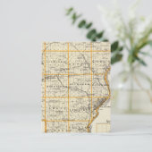 Kaart van het district Peoria en van Minonk (Staand voorkant)