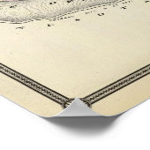 Kaart van het district Pepin en het dorp Durand Poster (Hoek)