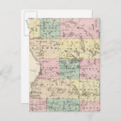 Kaart van het district Polk, staat Wisconsin (Voorkant / Achterkant)