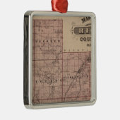 Kaart van het district Rice, Minnesota Metalen Ornament (Rechts)