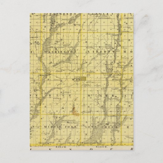 Kaart van het district Ringgold, staat Iowa (Voorkant)