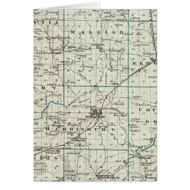 Kaart van het district Saline (Voorkant)