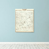 Kaart van het district Saline Canvas Afdruk (Insitu (Houten vloer))