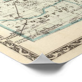 Kaart van het district Saline Poster (Hoek)