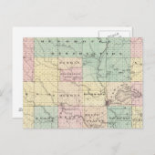 Kaart van het district Shawano, staat Wisconsin (Voorkant / Achterkant)