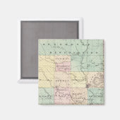 Kaart van het district Shawano, staat Wisconsin Magneet (Voorkant / Achterkant)